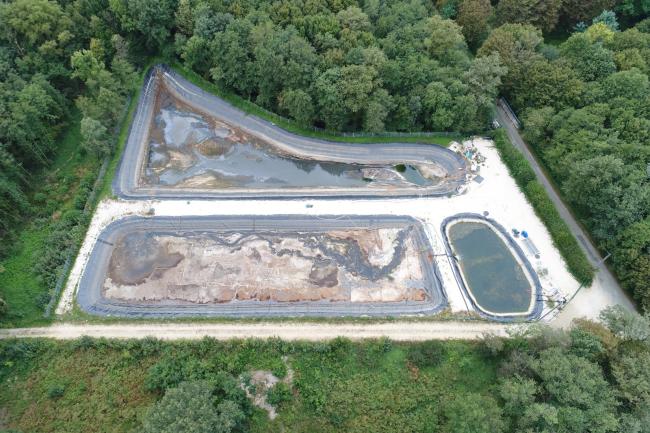 Vue aérienne des 3 bassins de la lagune
