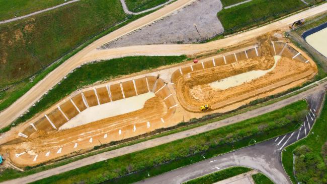 La construction des deux bassins