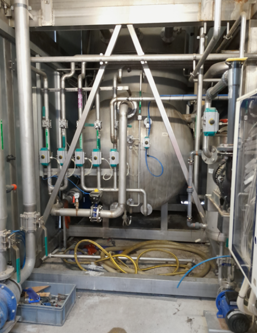 L'évapoconcentrateur permet de valoriser environ 20% des effluents produits par Ovade.